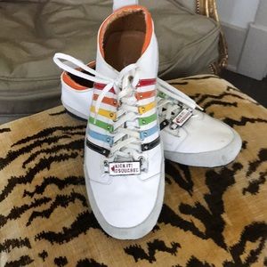 D squared pride rainbow sneakers